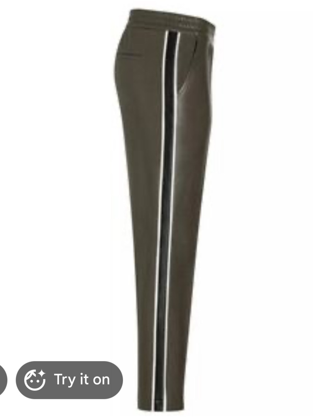 Cambio Tuxedo Stripe Vegan Leather Pants NWT